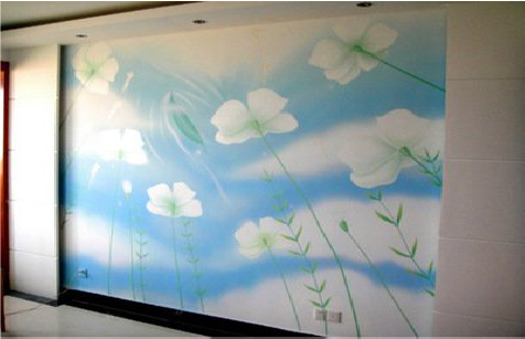 台州市画墙绘怎么画好白云的蓬松感？