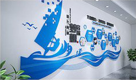 台州市海浪主题文化墙如何设计？